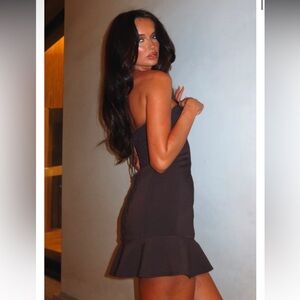 White Fox Boutique Chocolate Strapless Dress